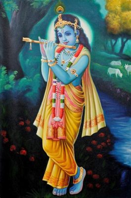 Krishna Playing His Flute - Renowned for its Exquisite Detail and Enchanting Depiction!